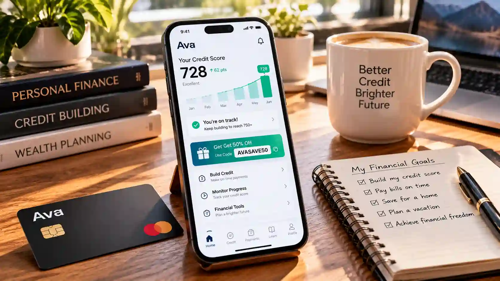 Ava Finance Promo Code: Unlock Exclusive Savings and Boost Your Financial Journey showing the mobile app and credit card.