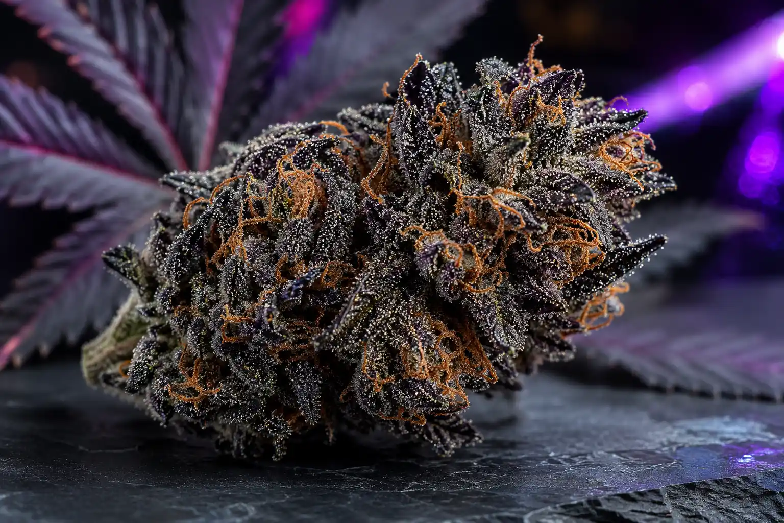 Black Beauty strain: discover the ultimate indulgence in cannabis with dark purple buds and high THCV.