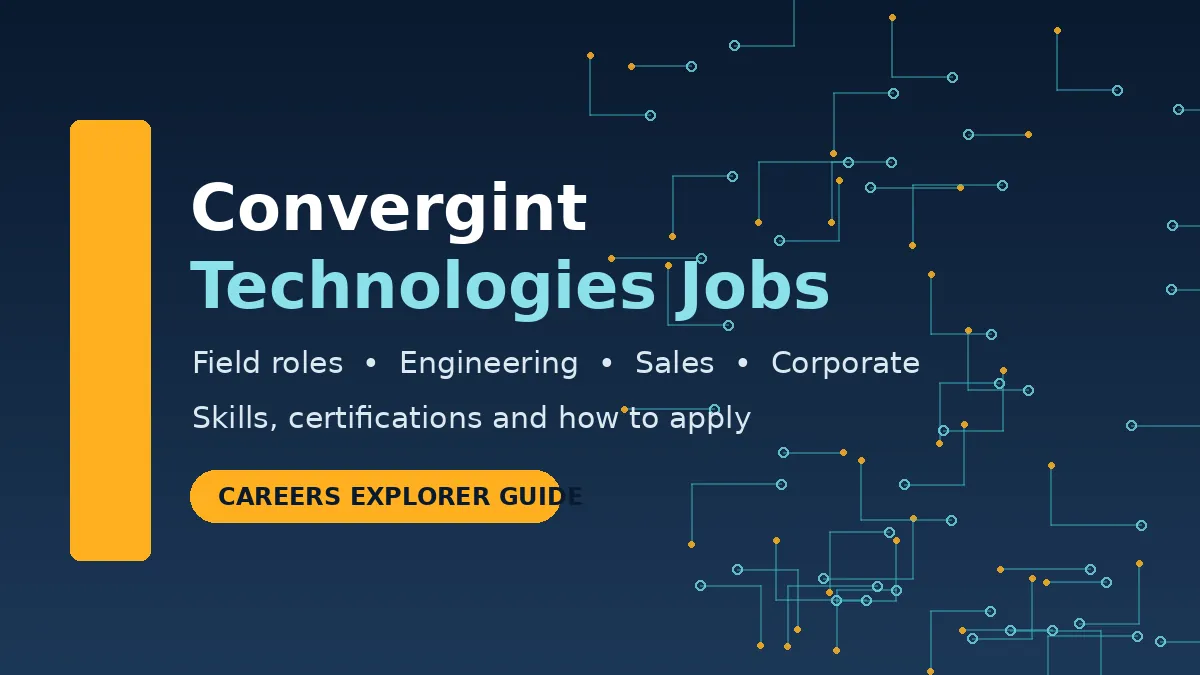 Editorial title card for Convergint Technologies jobs with a circuit pattern and the words Careers Explorer Guide