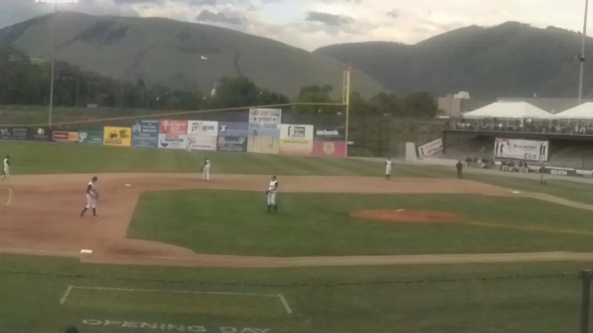 Panorama of Ogren Park at Allegiance Field in Missoula, Montana, home of the Missoula PaddleHeads Pioneer League baseball team