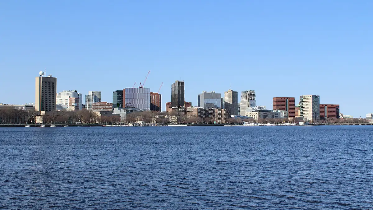 Cambridge, Massachusetts skyline across the Charles River, representing the city's nonprofit and university community